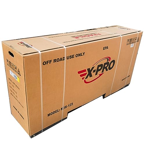 X-PRO Sail 125cc Zongshen Brand Engine Dirt Bike with 4-Speed Manual Transmission! Kick Start, Big 17"/14" Tires! (Black)