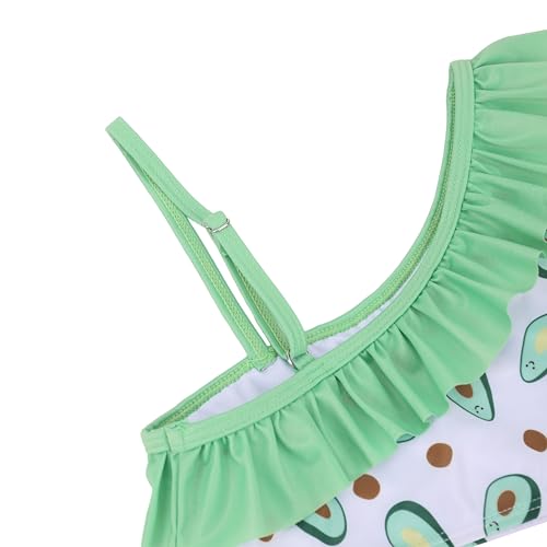 Image of LIZENS Two-Pieces Girls Swimsuit Watermelon Printed Bikini Sets Ruffle Girls Bathing Suit