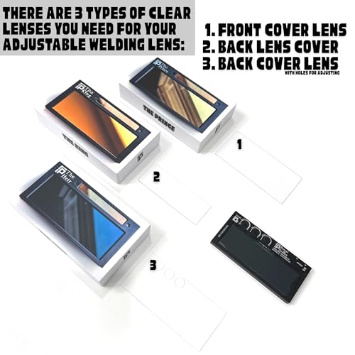Image of Ridge Products 5 Pack Adjustable Clear Lenses | Clear Lenses With Holes For Adjustable Welding Lenses | Allows You To Adjust Without Removing The Clear Lens