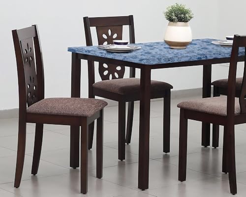 Image of The Furnishing Tree Elastic Cotton Rectangular Dining Table Cover 36x63 in Inches Floral Navy Blue