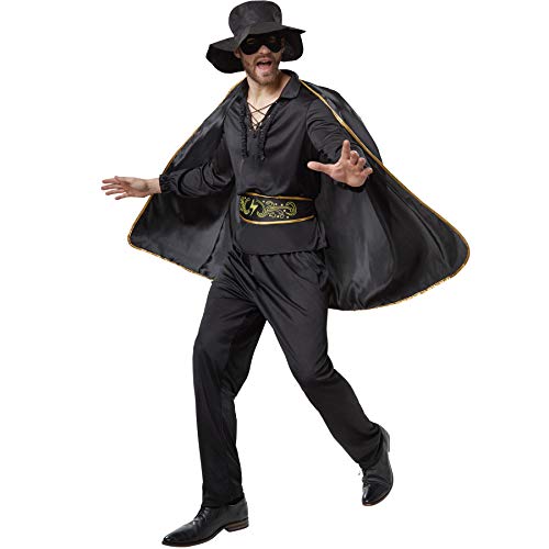 dressforfun 900531- Disfraz de Hombre Zorro, Traje de El Zorro Negro (XXL | No. 302664)