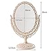 XPXKJ Vintage Vanity Mirror Shabby Chic Decor | 360° Rotating Double-Sided Table Makeup Mirror with Stand Bedroom Decoration Perfect for Tabletop, Desk, or Makeup Station