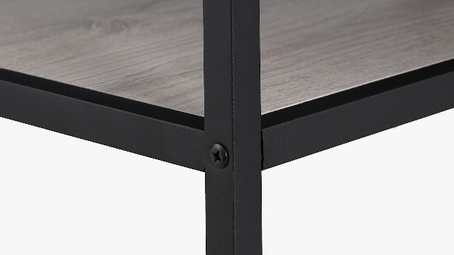 Mesa De Centro Abatible Relaxdays - Con Compartimento Lateral Y Tablero Elevable, 45x110x50 Cm, Color Negro