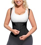 SHAPELLX Waist Trainer for Women Tummy Control Corset Shapewear Workout Faja Body Shaper with Adj...