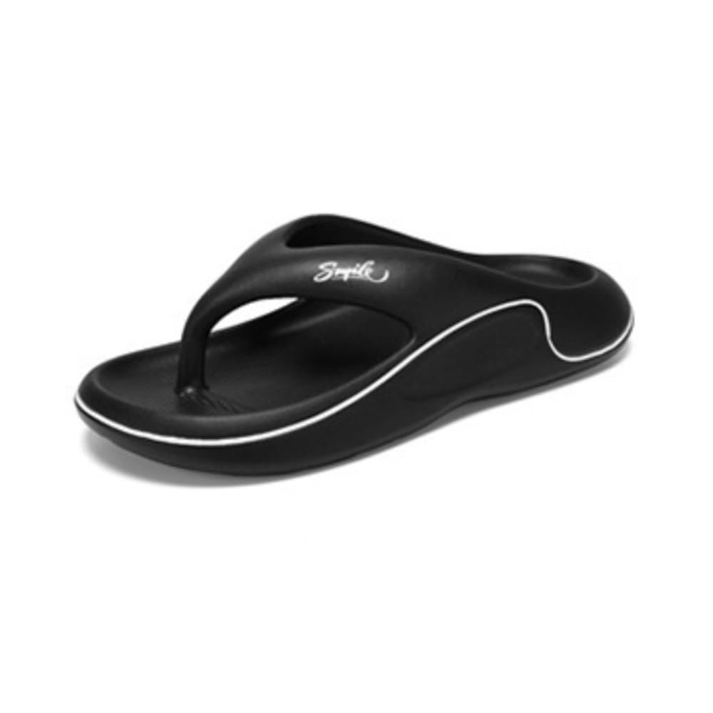 RYUQW3RE Sandals, Men's Beach Flip-Flops - Summer Casual Sandals for Outdoor & Seaside Slippers(Black,8.5 UK)