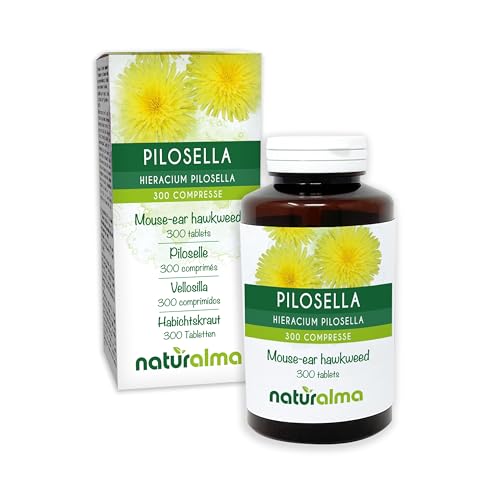 Habichtskraut (Hieracium pilosella) Kraut Naturalma - 150 g - 300 Tabletten - Nahrungsergänzungsmittel - Natürlich und Vegan