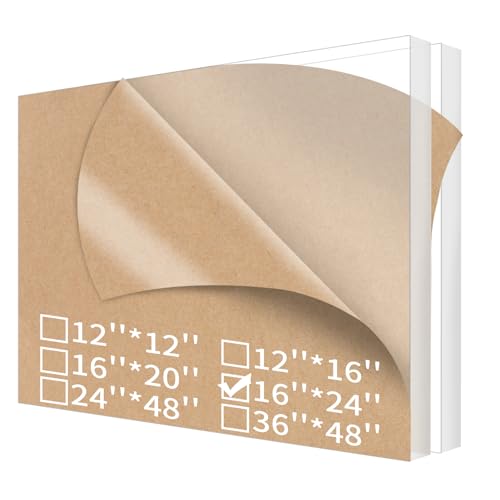 Image of Art3d Plexiglass Sheets, Clear & Durable, 2-Pack of 16 x 24 inch