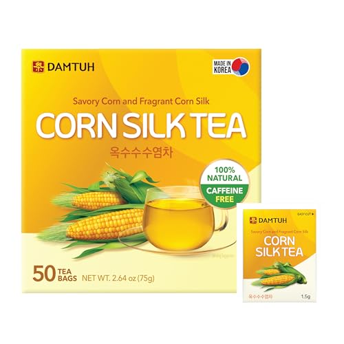 Damtuh Korean Corn Silk Tea Bags, Caffeine-Free, 50 Count