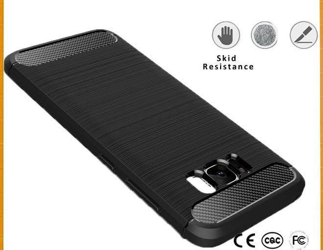 Image of Hybrid Carbon Fiber Back Case for Samsung Galaxy S8 Plus (Black)