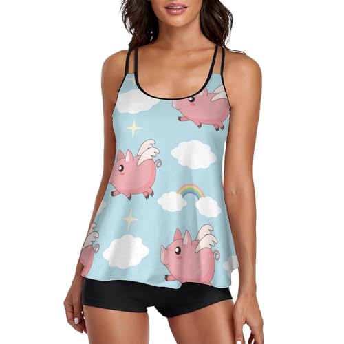 Maillot de bain tankini anti-frottement avec short de garçon et robe de plage amovible