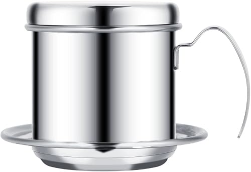 FNEITY Coffee Maker Pot, Stainless Steel Vietnamese Coffee Drip Single Cup Coffee Drip Brewer - Portable for Home Kitchen Office Outdoor Use - Best Gift Choice for Baristas and Coffee Lovers