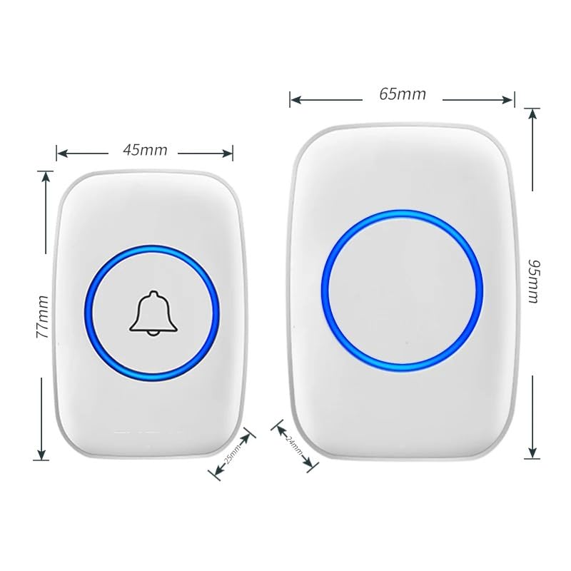 Sonnette de porte intelligente 60 carillons haute performance avec une portée de 300m