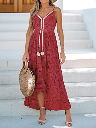 Image of CUPSHE Womens Lace Summer Maxi Dresses 2026 Beach Wear