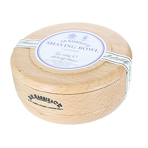 D R Harris Lavender Shaving Soap in Beech Wood Bowl (100g)