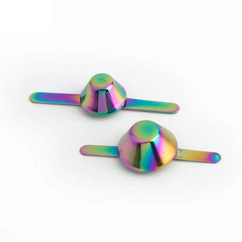 20-100 piezas de remaches de una sola capa de arcoíris, remaches s de estrella, accesorios para bolsas de bricolaje, Número 15, 12x9mm, 100 piezas