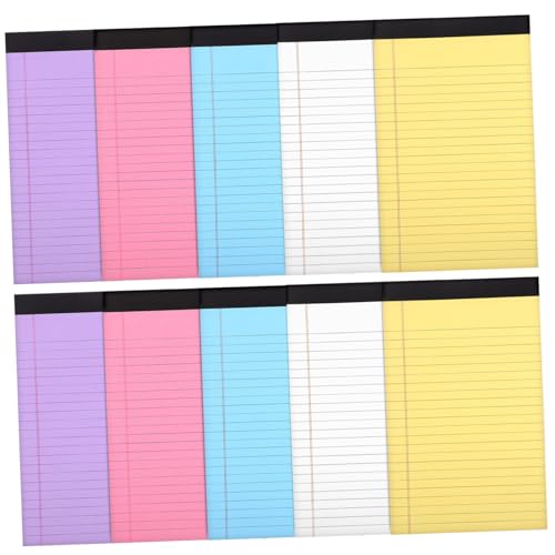 Bloc notes lignés lot de 10 cahier papier épais sans transfert école bureau