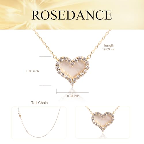 ROSEDANCE Heart Necklace for Women, 14K Gold Plated Dainty Heart Necklace, Tiny Love Symbol Pendant Choker, Minimalist Dainty Jewelry Gift, Valentines Day Anniversary Birthday4