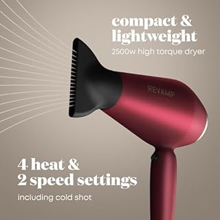 Revamp The Forever Love, Progloss Radiance Dryer & Hair Straighteners Gift Set, Ceramic Grille and Plates Infused with Progloss Oils, Ionic and Infrared Technology, Merlot and Platinum Gold Edition