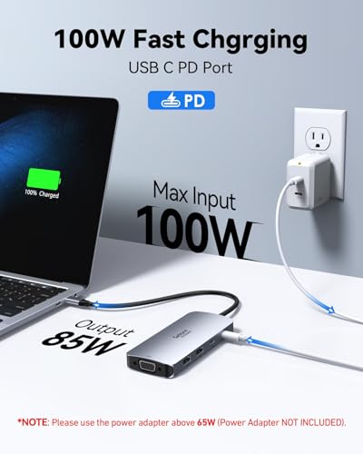 Image of USB C Docking Station Dual DisplayPort Monitor USB C Hub DisplayPort