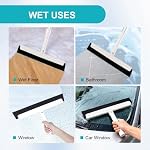 Japan-Designed Satto Floor Squeegee Kit with EVA Rubber Blade, Extendable Squeegee Broom (up to 52.56"), Water Broom for Concrete Floors, Bathroom, Window & Car Cleaning, Includes Disinfectant Wipes - Image 5