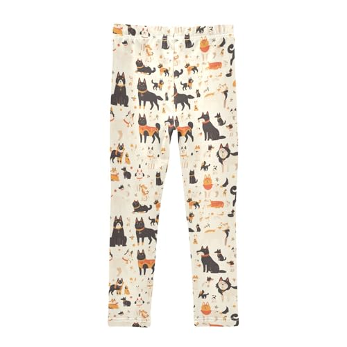 KLL Pet Dogs Toddler Baby Girl Cotton Leggings Casual High Waisted Athleisure Pants Exercise2