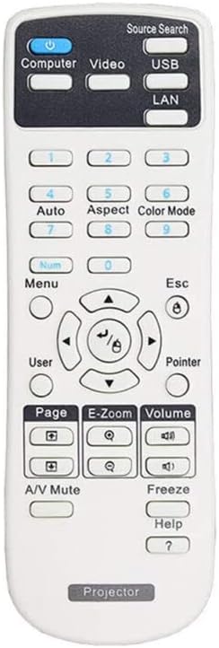 Replacement Remote Control Work for TV/Audio/Projector for Ep-s0n PowerLite Home Cinema 2000 2030 EH-TW5200