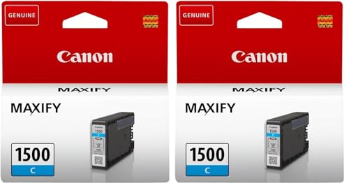 Cartouche Canon PGI-1500 C Cyan en pack de 2 réservoirs pour des impressions durables