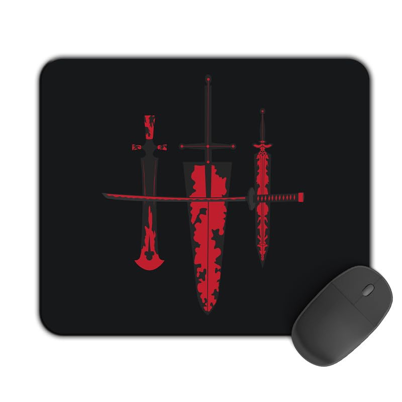 Image of Printed Design Mouse Pad Black Clover Swords (200MM X 240 X 3MM) Enhance Gaming and Work Performance Comfortable and Precise Non-Slip Water Proof Black Clover Mouse Pad.