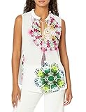 Bestickte Laufschuhe Desigual Womens BLUS_Rosen Blouse, Weiß, M