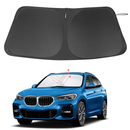 Windshield Sun Shade Custom Fit for 2016-2022 BMW X1 F48 Accessories Foldable Sunshade Sun Blocker...