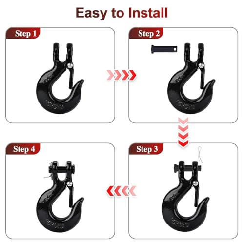Lechansen 1/2'' Chain Hooks, Grade 80 Clevis Slip Hook with Safety Latch by Lechansen - Used condition - Image 6