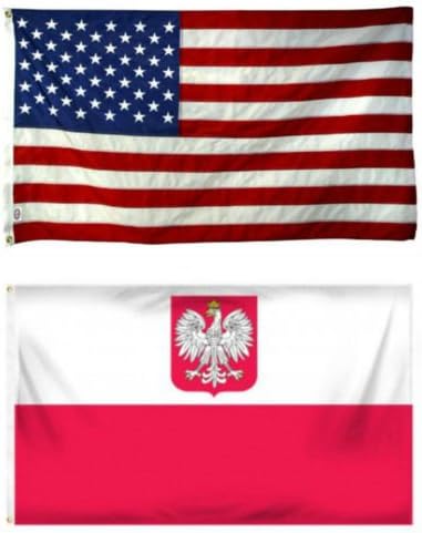 4x6 4x6 Wholesale Combo USA American & Poland Polish Eagle Flag grommets - Party Decorations Supplies For Parades - Prime Outside, Garden, Men Cave Decor Flag