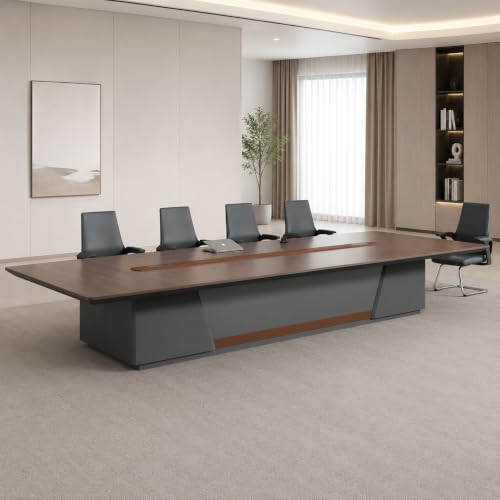 Image of Conference and Meeting Table for Office Furniture, Modern Boardroom Table, Executive Meeting Desk for Conference Room (MCT-118 MDFL L8W4)