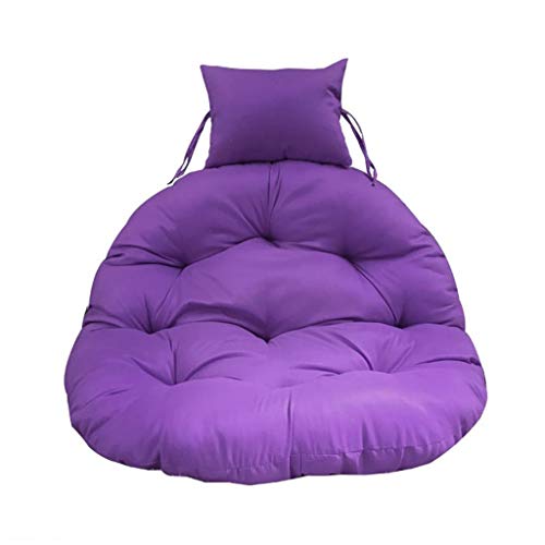 Cushions XIONGLONG- Hammock Cane Chair Large, Swing Cradle Thick with Pillow (Color : Purple, Size : 105cm (41.3inch))