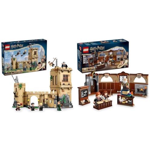 Harry Potter Castello di Hogwarts: Lezioni di Volo + Set di Classe di Incantesimi Minifigures Collezionabili Draco Malfoy, Professor McGonagall, Hermione Granger e Ron Weasley 76447 + 76442 - Lego