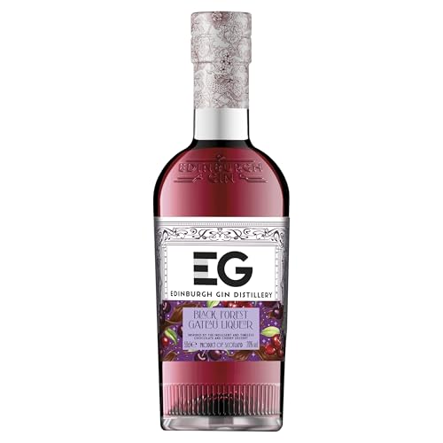 Edinburgh Gin Black Forest Gateau Gin Liqueur 50cl | 20% ABV | 100% Natural Flavours | Rich Indulgent and Luxurious | Sweet and Tangy Inspired by the Dessert | Ideal in Cocktails or Over Ice