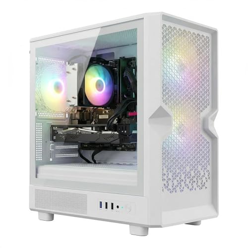 STGAubron Gaming PC Desktop, Radeon RX 580 16G, Intel Core i7 up to 3.9G, 16G RAM, 512G SSD, WiFi 6, BT 5.0, RGB Fan x3, Windows 11 Home