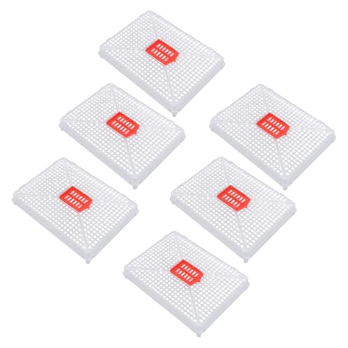 BONKZEBU Kunststoff-Quadratschnalle, Bienenköniginkäfig, 6-teilig, Imkerei-Werkzeug für Künstliches...