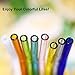 Brilife Reusable Glass Straws Set, Multiple Colored Borosilicate Glass Healthy Eco Friendly Drinking Straws, 8.5