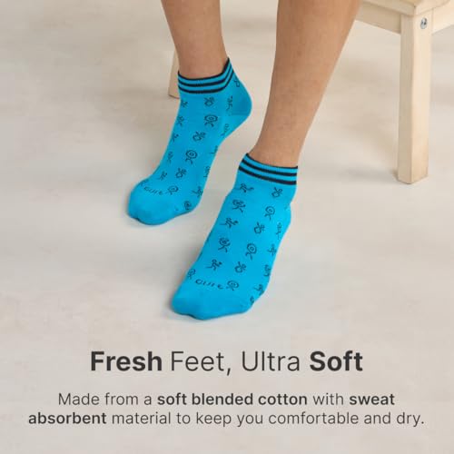 Image of CULT Men's Cotton Socks - Ultra Soft, Breathable & Anti-Microbial - Ankle Length Casual & Sports Socks with Moisture-Absorbent Fabric, Superior Fit Technology & Durable Design