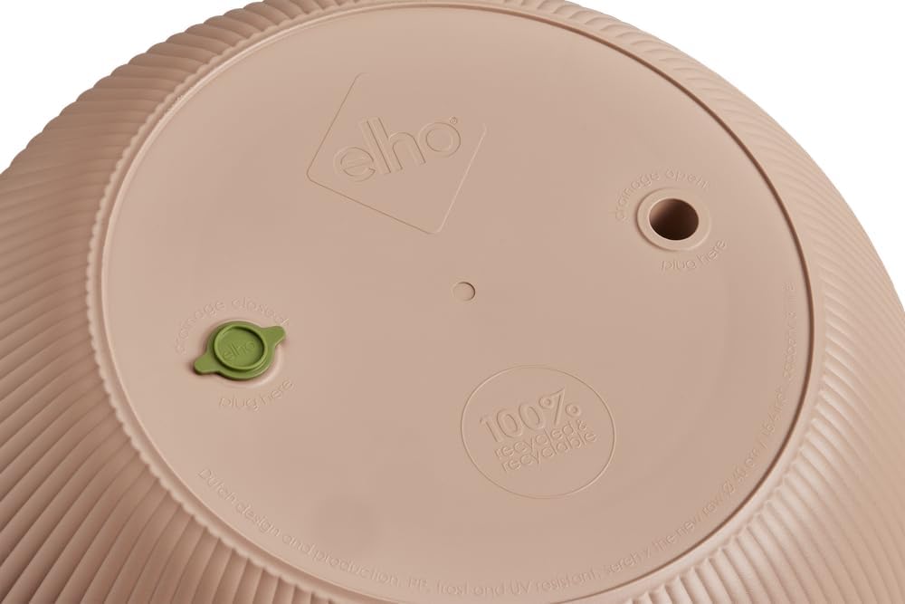 elho Sereh Round 47 - Plant Pot for Indoor & Outdoor - 100% Recycled Plastic - Ø 47.0 x H 40.1 cm - Brown/Cool Clay