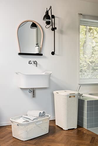 Curver Style 60 Litre Laundry Hamper, Vintage White