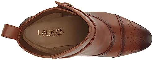 Lauren Ralph Lauren Women's Mckinsey Bootie Ankle Boot, DEEP Saddle TAN, 5 | Image 4