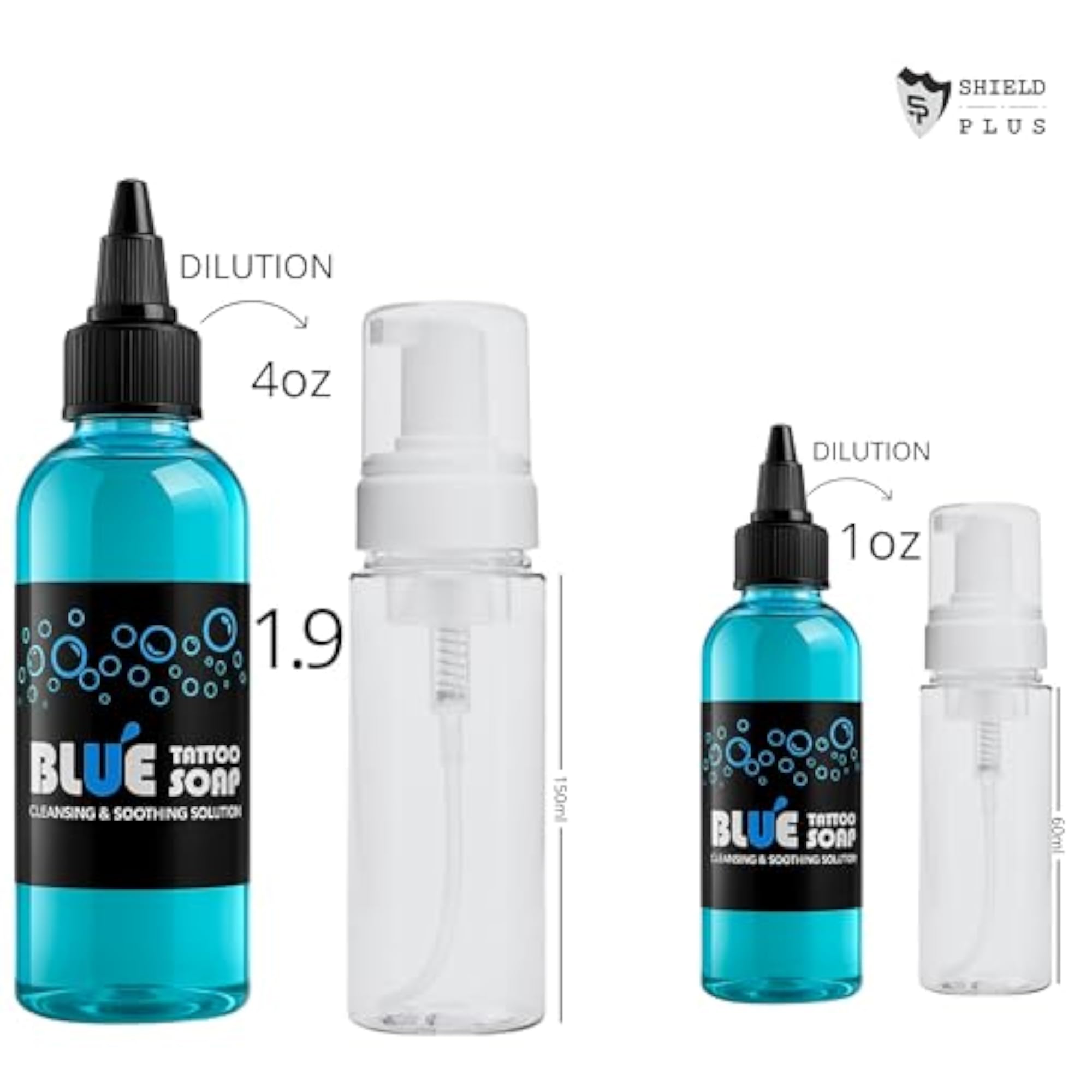 Blue Tattoo Soap with Foaming Bottle