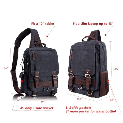 Image of Leaper Messenger Bag Water-Resistant Sling Bag Cross Body Bag Shoulder Bag