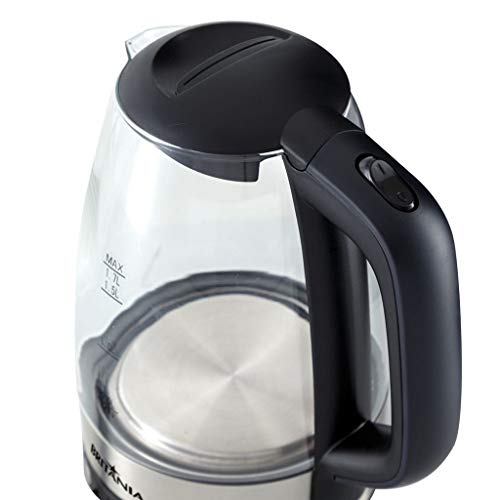Chaleira Elétrica Vidro Acabamento Inox Britânia Capacidade 1,7 Litros 127 Volts BCH05 Glass 1200W