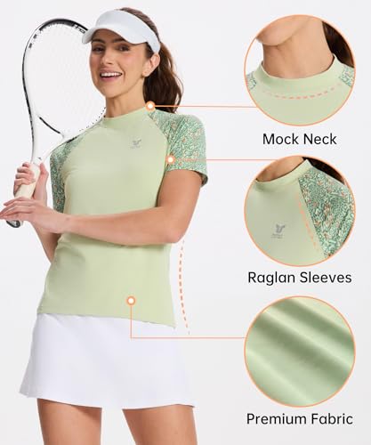 HUGE SPORTS Women's UPF 50+ UV Protection Sun Shirts Short Sleeve Quick Dry Rash Guard Swim Gym Workout Tops4