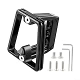 Momfin Brompton - Supporto per portabici anteriore con 3 fori, staffa per telaio in lega di alluminio, piastra di riduzione, accessorio per portapacchi della bicicletta, con chiave inglese (nero)