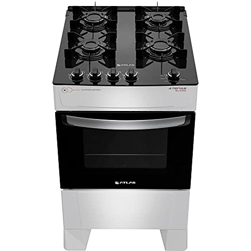 Fogão Atlas 4 Bocas branco Atenas Glass com Acendimento automático - Bivolt