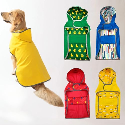Imperméable jaune pour chiot taille S avec harnais bidirectionnel double couche - 3